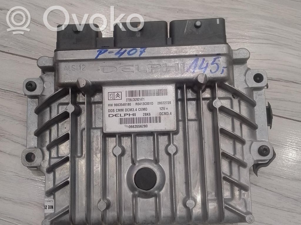 Peugeot 407 Unitate control motor/modul ECU 