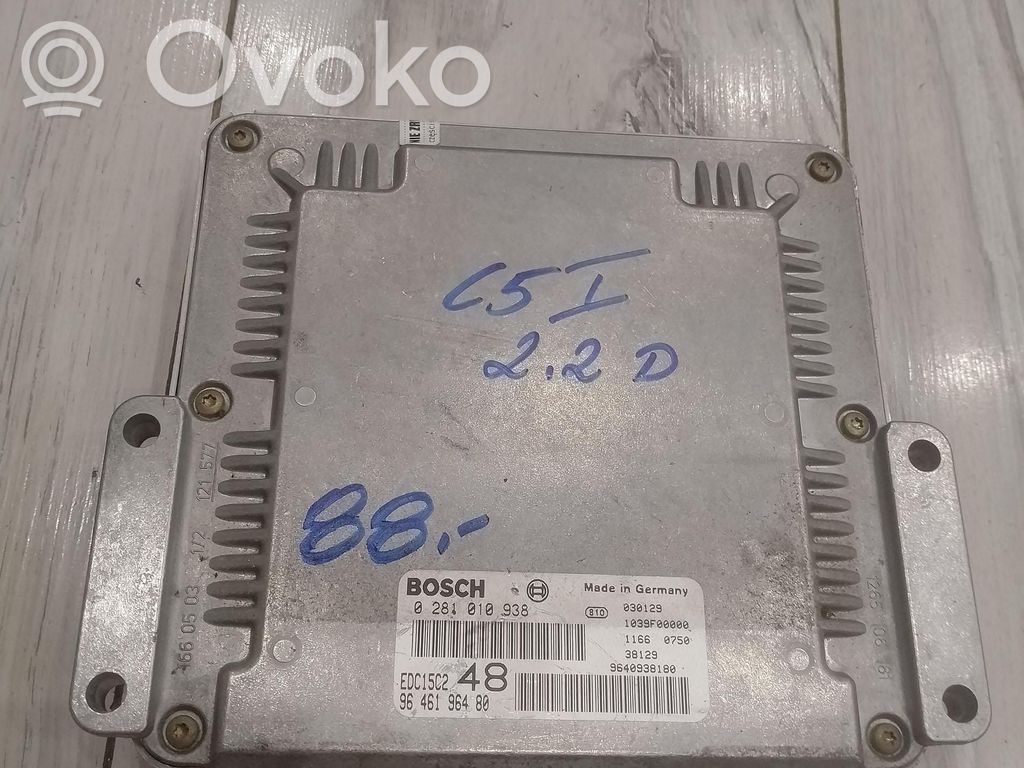Citroen C5 Motora vadības bloka ECU 