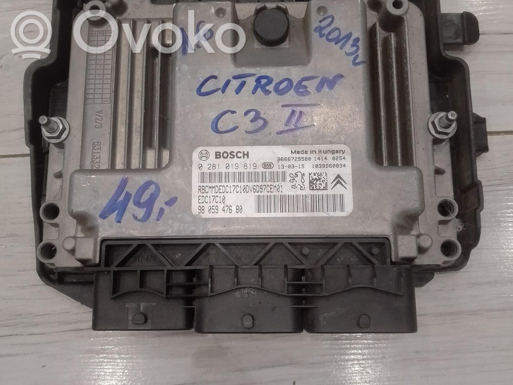Citroen C3 Engine control unit/module ECU 
