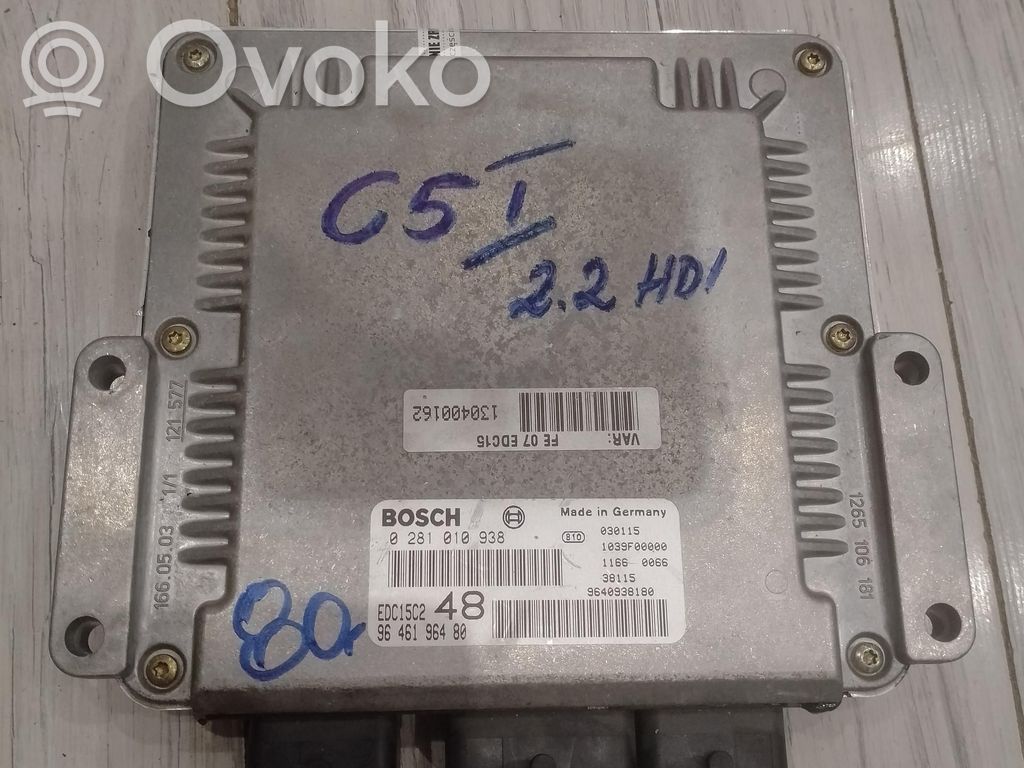 Citroen C5 Motora vadības bloka ECU 