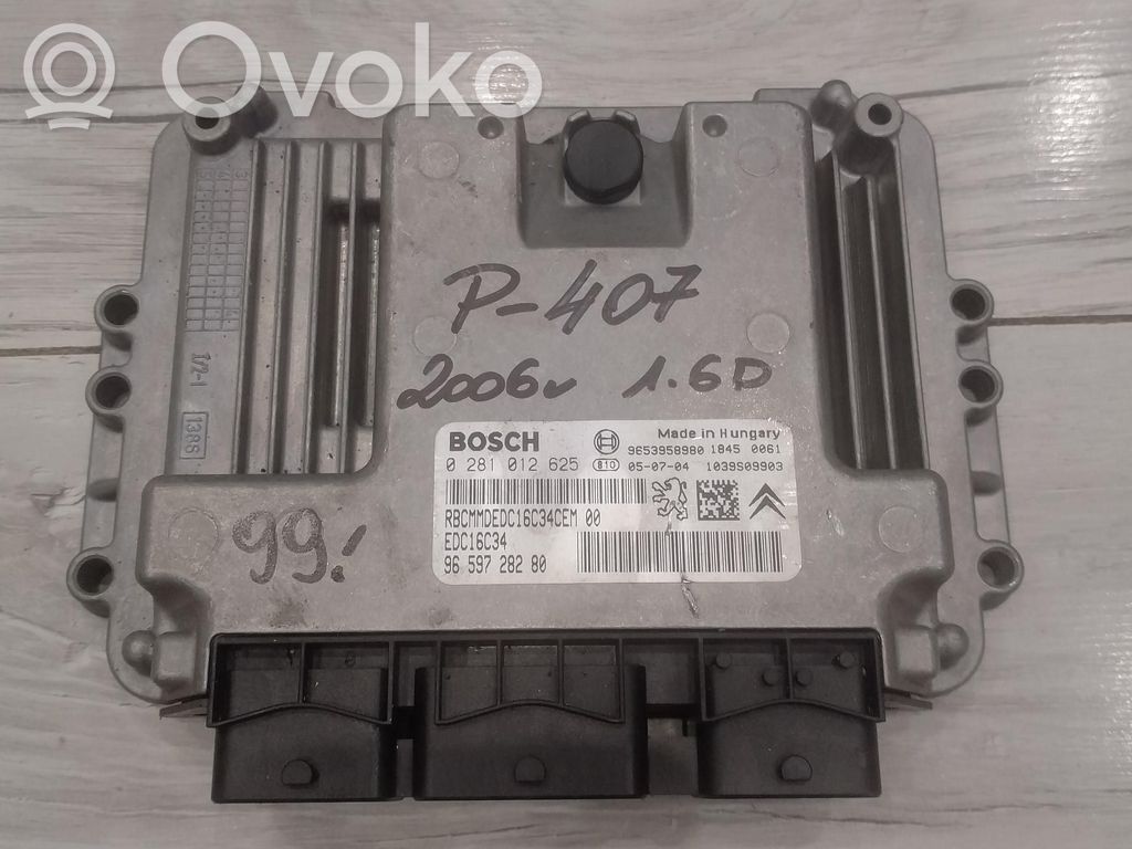 Peugeot 407 Engine control unit/module ECU 