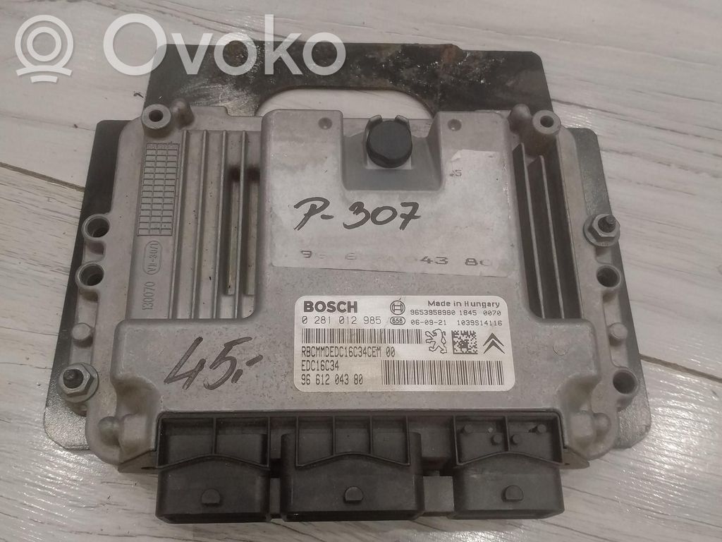Peugeot 307 Engine control unit/module ECU 