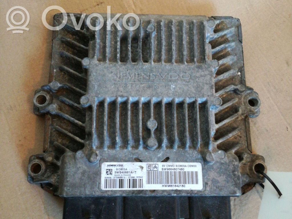 Engine control unit/module   5WS4C661AT,SW9664807480