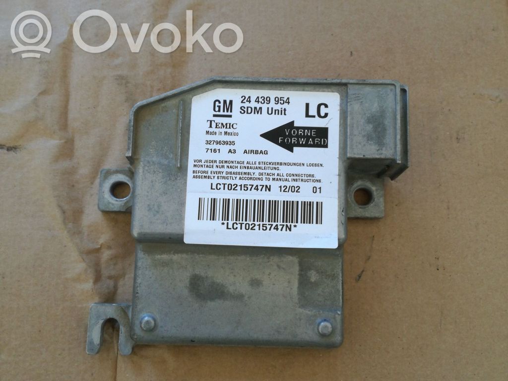 Opel Corsa C Airbag control unit/module 