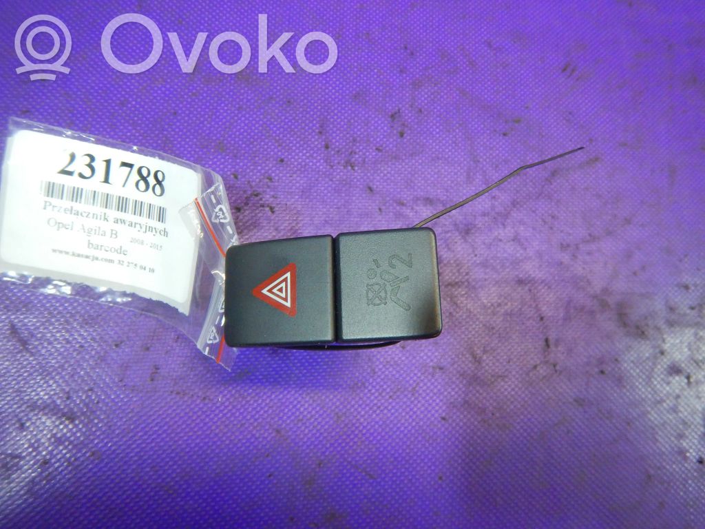 Opel Agila B Hazard light switch 