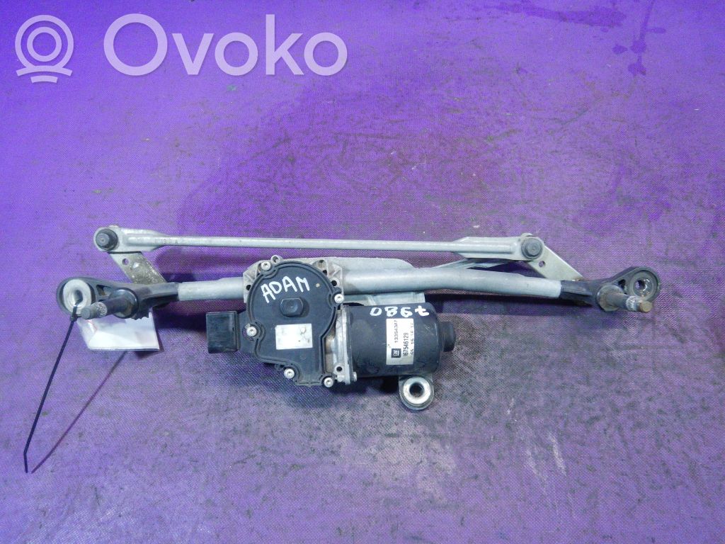 Opel Adam Wischergestänge Wischermotor vorne 
