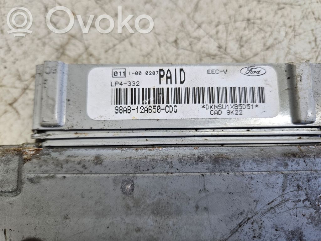 Engine control unit/module   98AB12A650CDG,CAD8K22