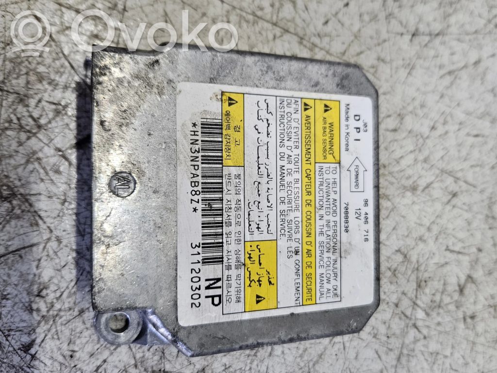 Chevrolet Lacetti Airbag control unit/module 