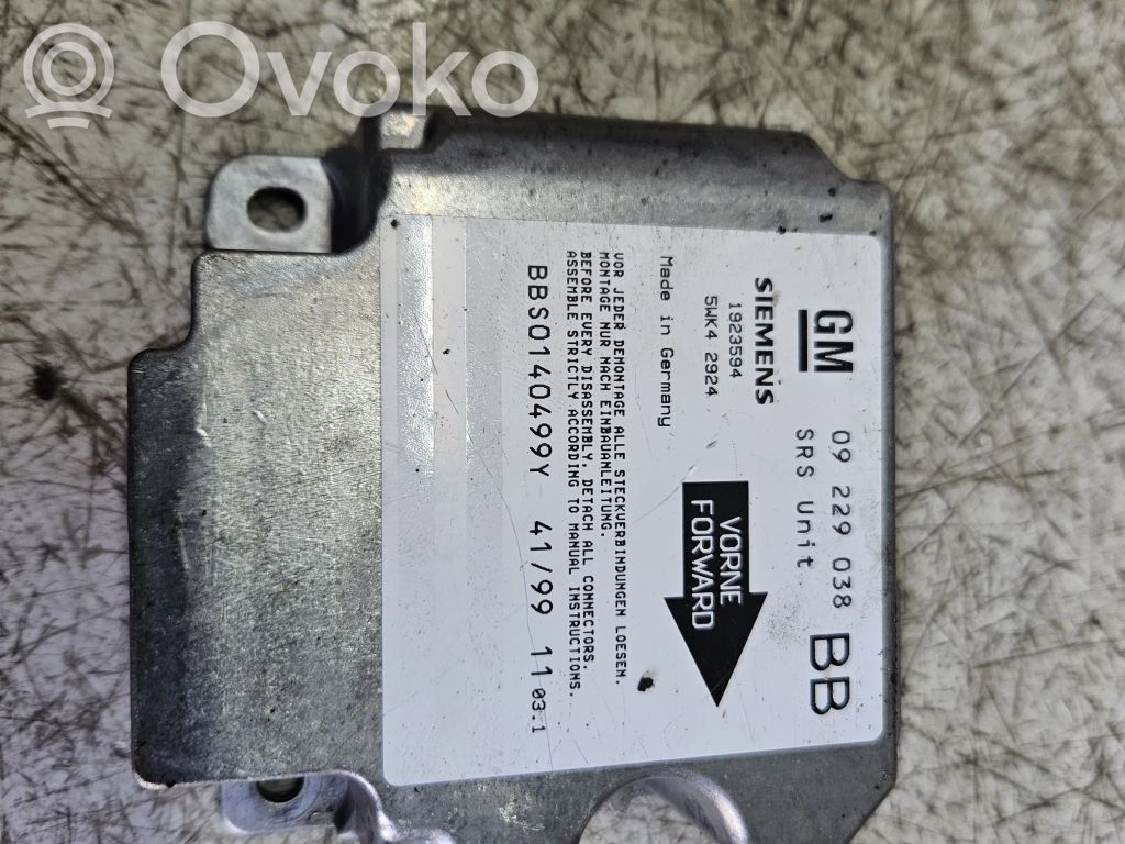 Opel Corsa B Airbag control unit/module 
