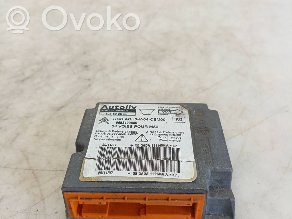 Citroen Berlingo Airbag control unit/module 