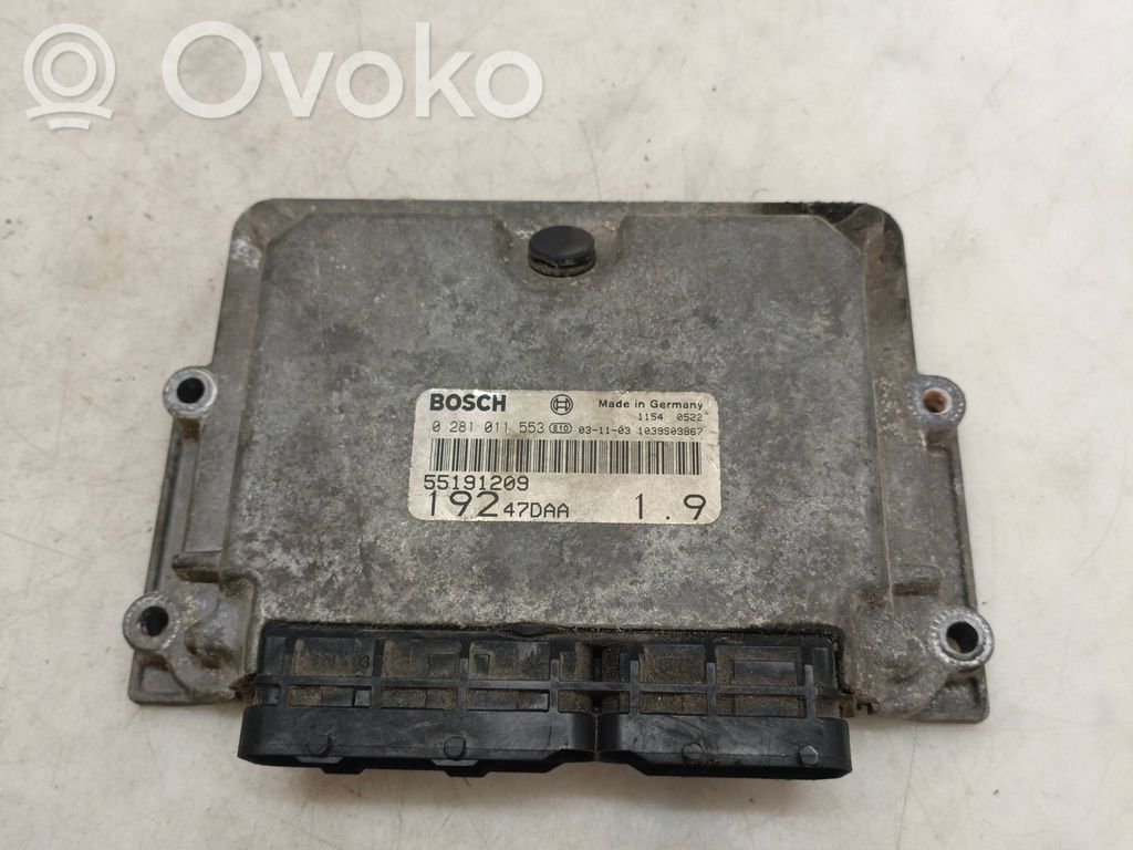 Fiat Stilo Engine control unit/module 