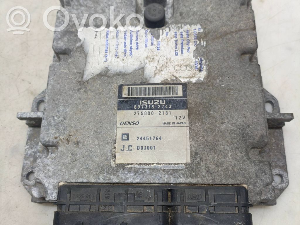 Opel Signum Engine control unit/module 