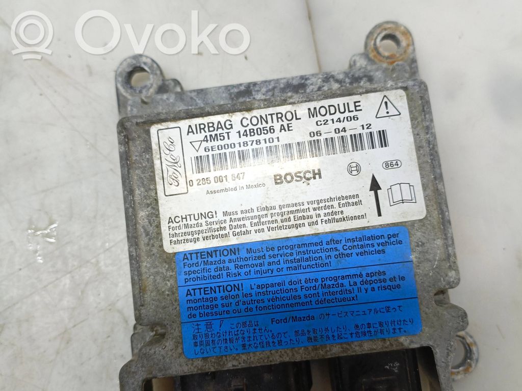 Airbag control unit/module   4M5T14B056AE,6E0001878101,0285001847