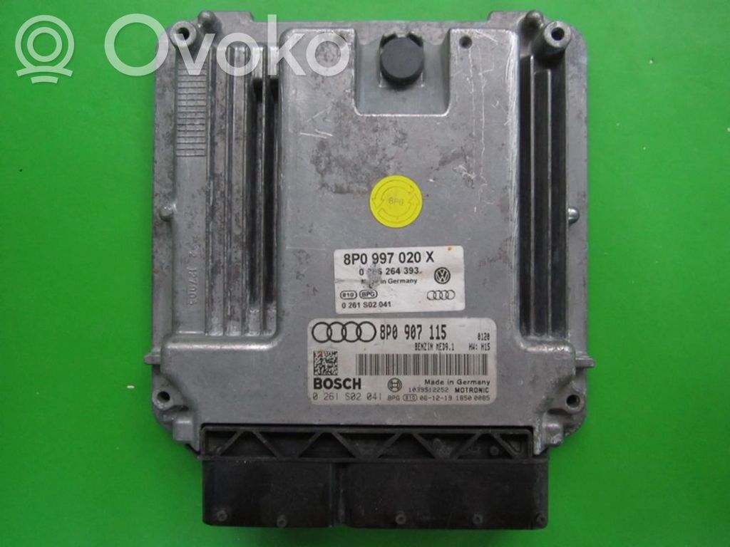 Engine control unit/module ECU   8P0907115,0261S02041