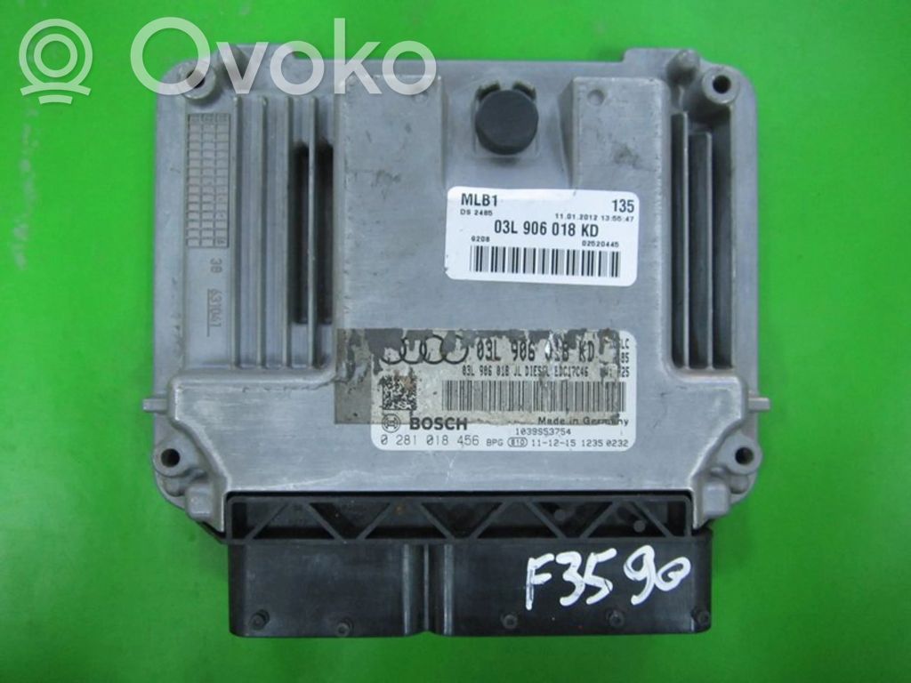 Engine control unit/module ECU   03L906018KD,0281018456