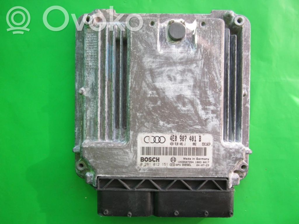 Engine control unit/module ECU   4E0907401B,0281012151