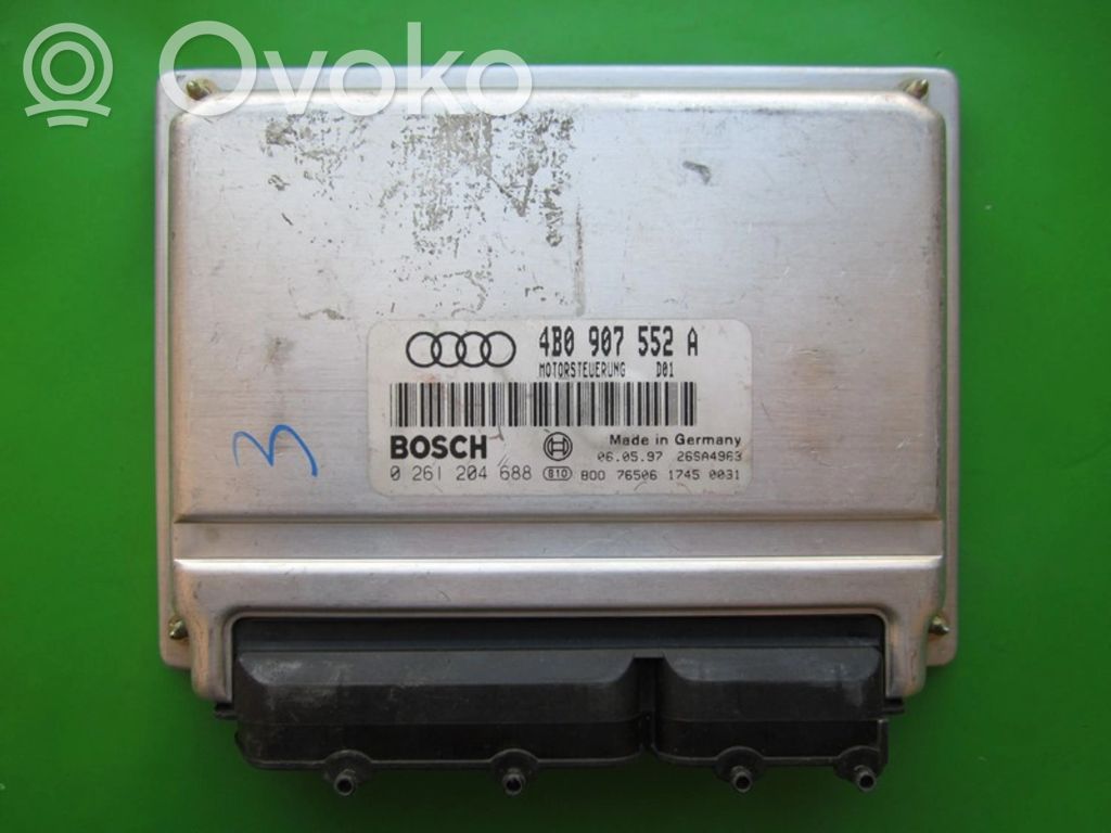 Engine control unit/module ECU   4B0907552A,0261204688
