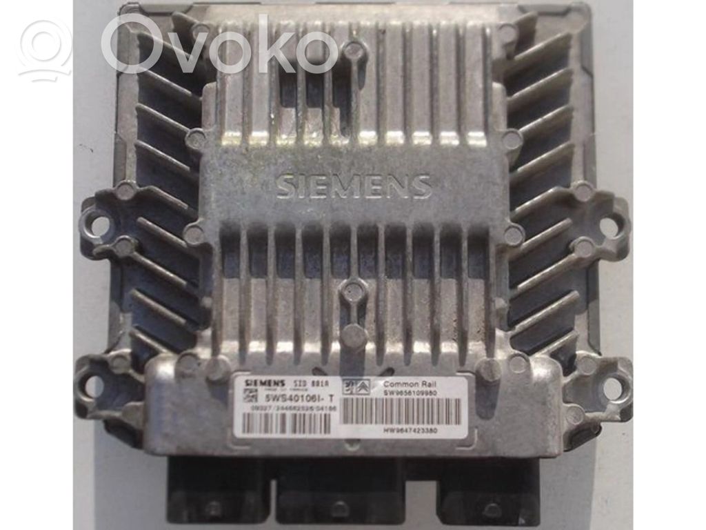 Engine control unit/module ECU   9656109980,5WS40106IT