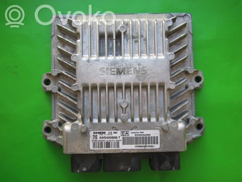 Engine control unit/module ECU   9650529880,5WS40068BT
