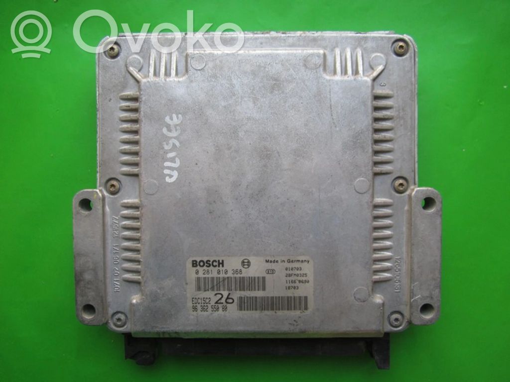 Engine control unit/module ECU   9636255080,0281010368