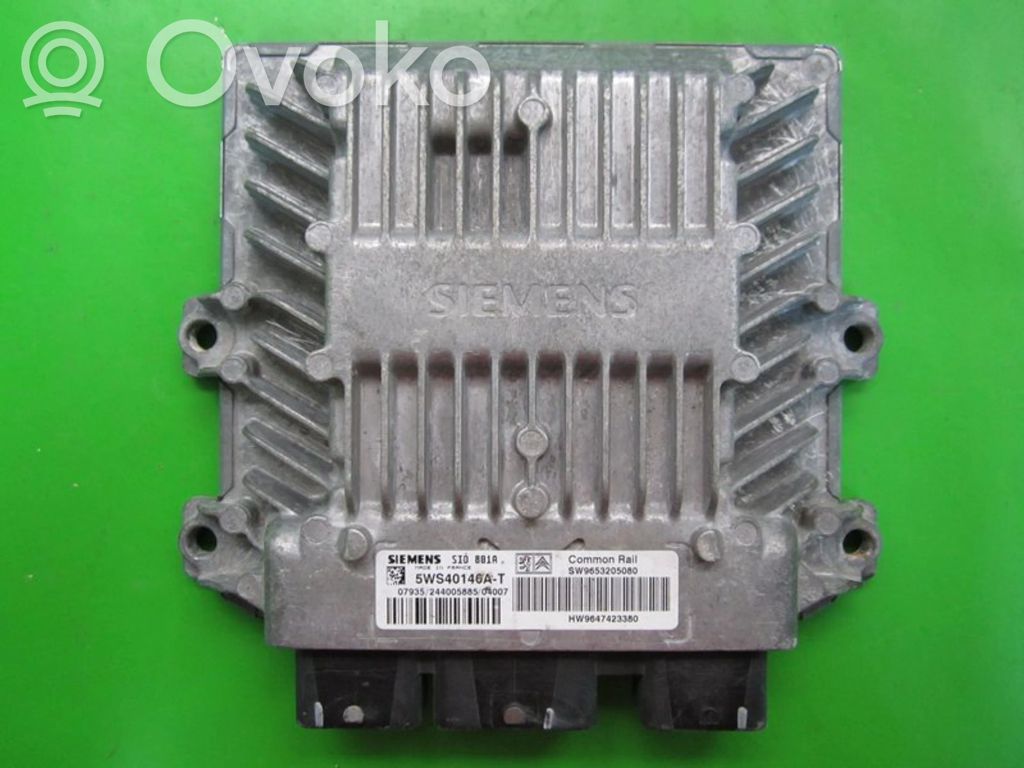 Engine control unit/module ECU   9653205080,5WS40146AT