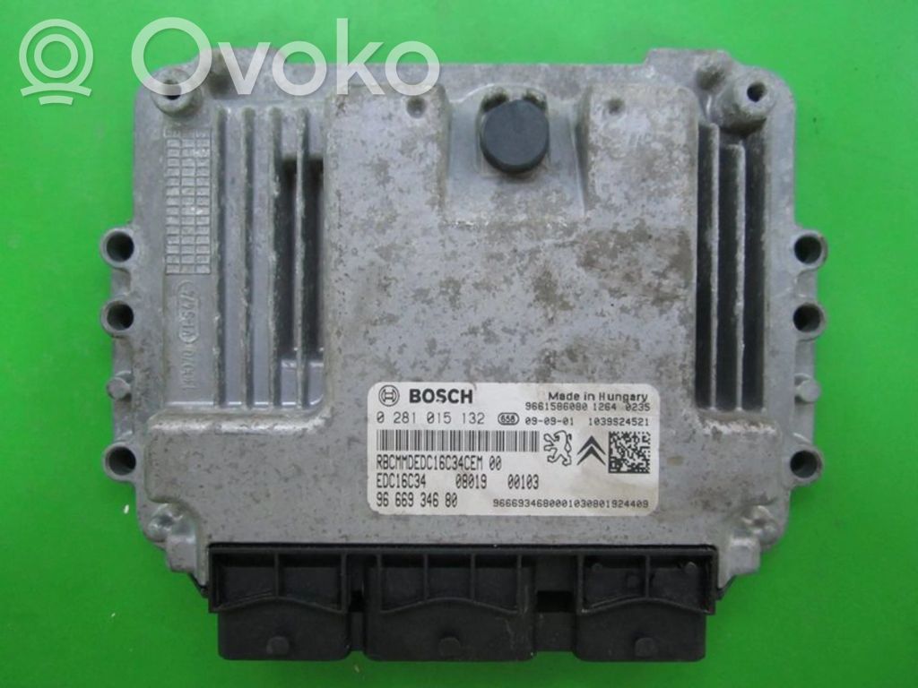 Engine control unit/module ECU   9666934680,0281015132