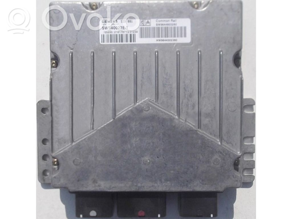 Engine control unit/module ECU   9644803280,5WS40022ET