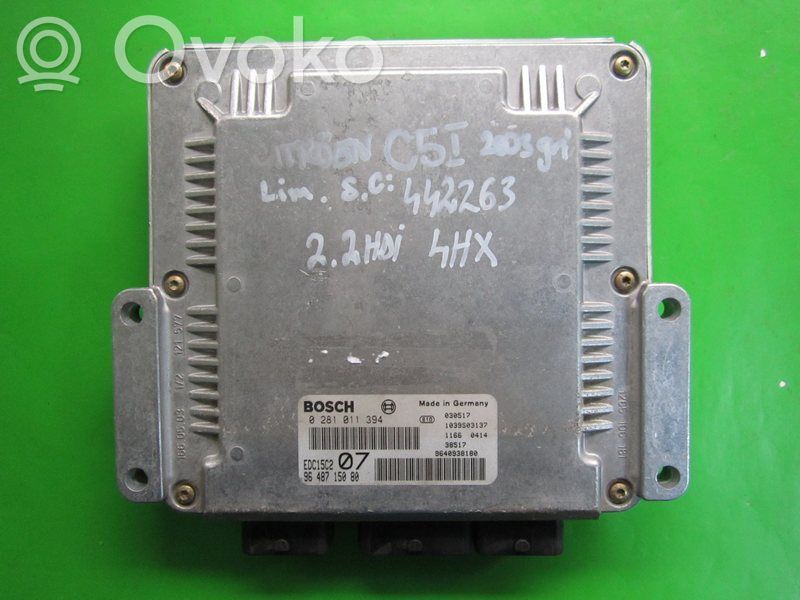 Unidad de control/módulo ECU del motor   9648715080,0281011394