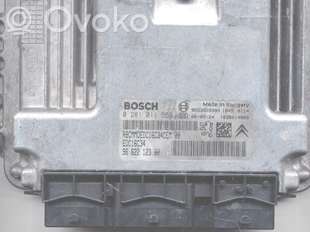 Unité de commande, module ECU de moteur   9662212380,0281011559