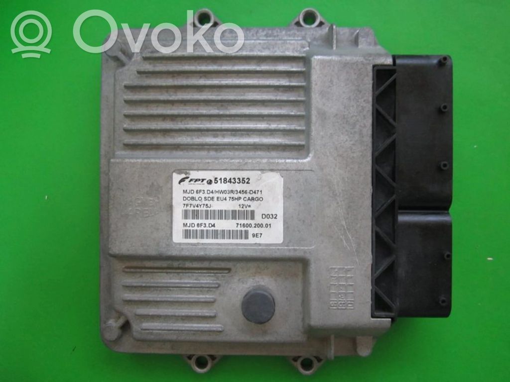 Fiat Doblo Komputer / Sterownik ECU silnika 