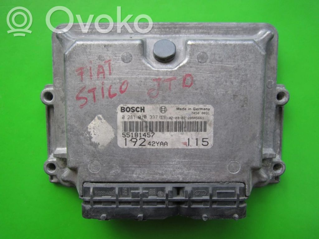 Engine control unit/module ECU   55181457,0281010337