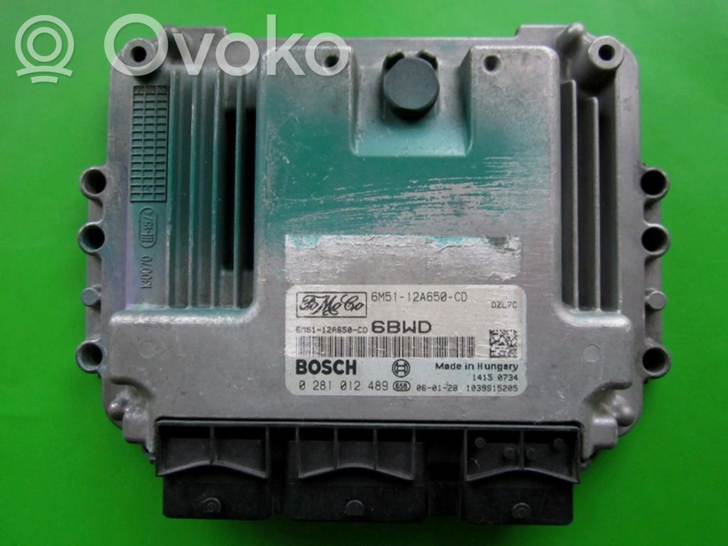 Unité de commande, module ECU de moteur   6M5112A650CD,0281012489