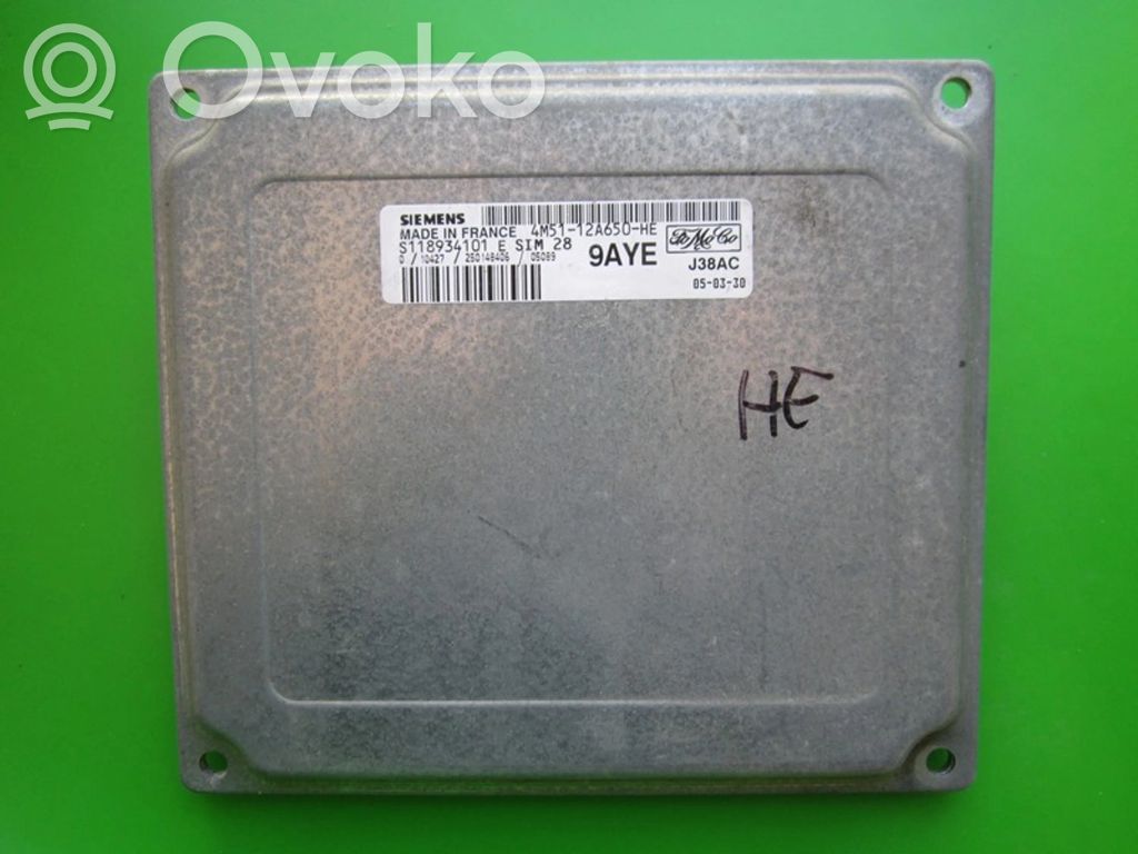 Engine control unit/module ECU   4M5112A650HE,S118934101E