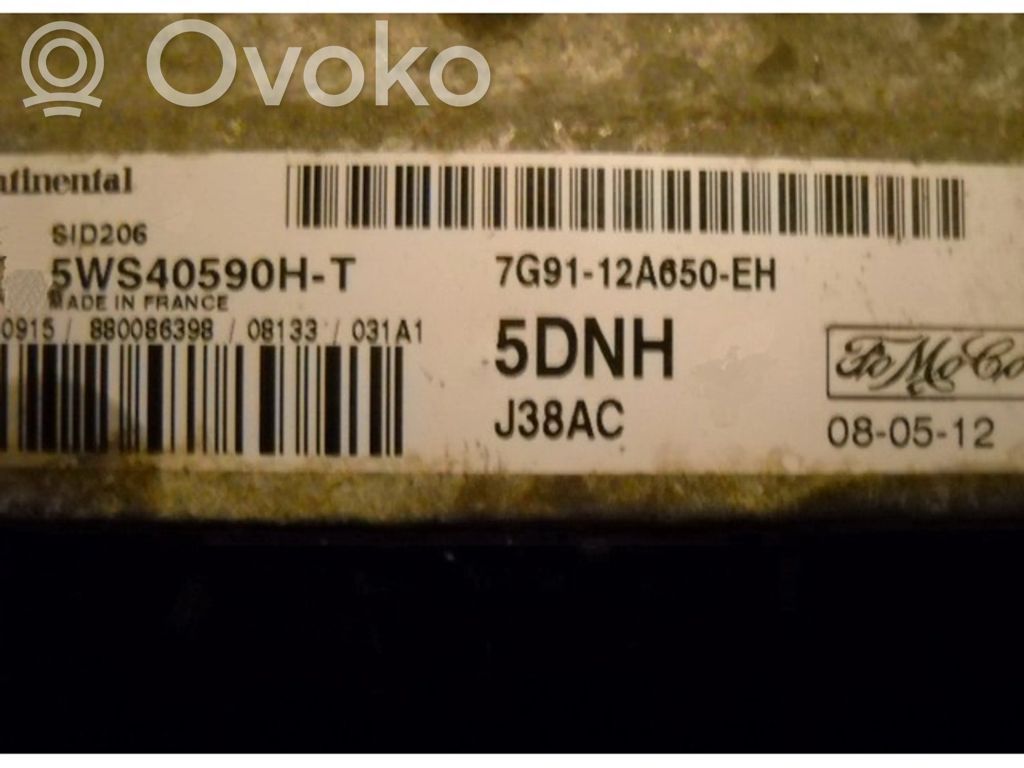 Engine control unit/module ECU   7G9112A650EH,5WS40590HT