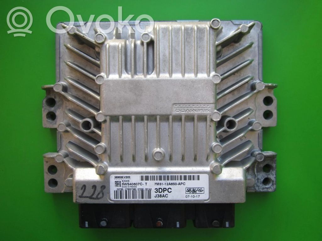Unidad de control/módulo ECU del motor   7M5112A650APC,5WS40607CT