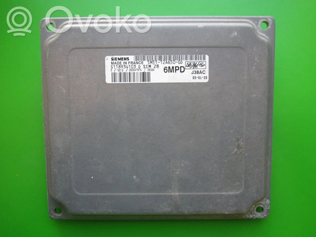 Ford Focus Unidad de control/módulo ECU del motor 