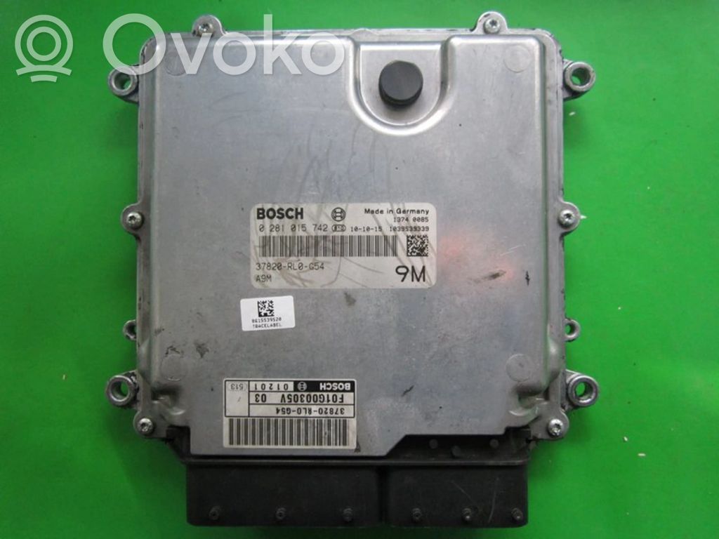Engine control unit/module ECU   37820RL0G54,0281015742