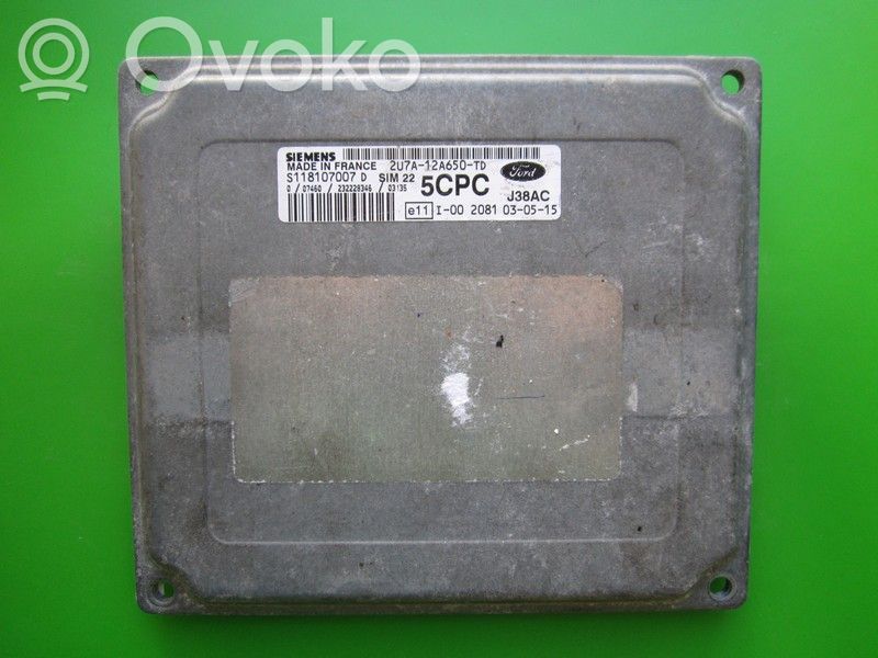 Ford Fiesta Unité de commande, module ECU de moteur 