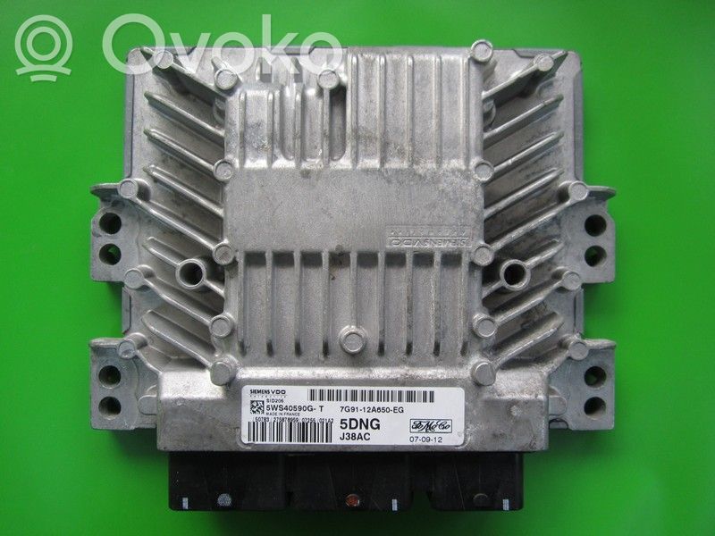 Engine control unit/module ECU   7G9112A650EG,5WS40590GT