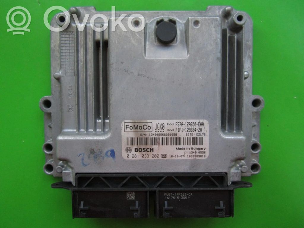 Engine control unit/module ECU   FS7A12A650EAA,0281033202