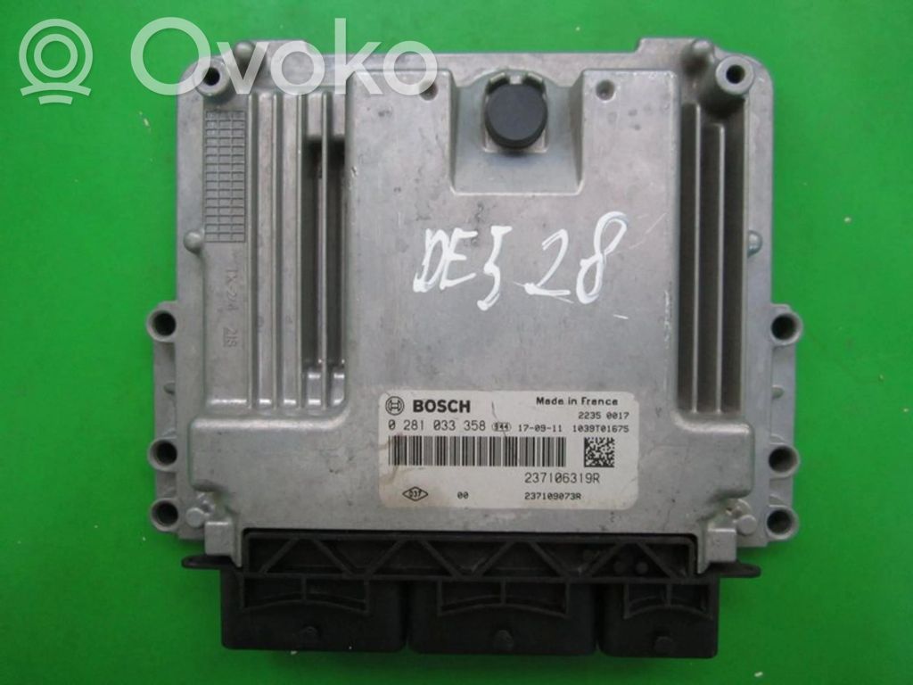 Engine control unit/module ECU   237109073R,0281033358