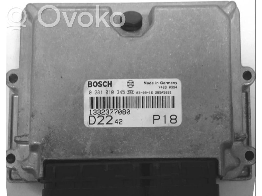 Engine control unit/module ECU   1332377080,0281010345