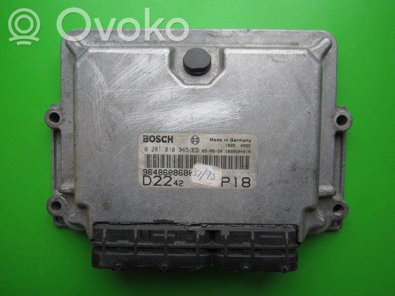 Engine control unit/module ECU   9648608680,0281010345