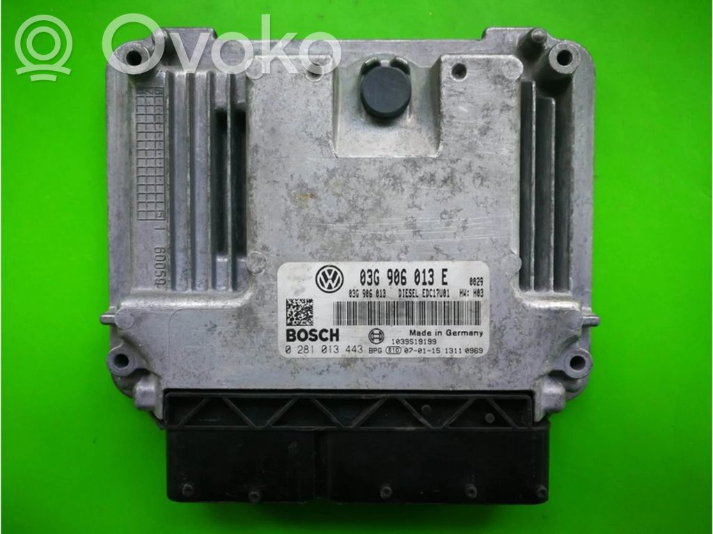 Engine control unit/module ECU   03G906013E,0281013443