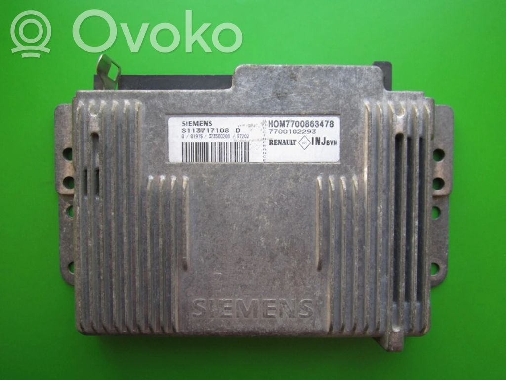 Engine control unit/module ECU   7700102293,S113717108D