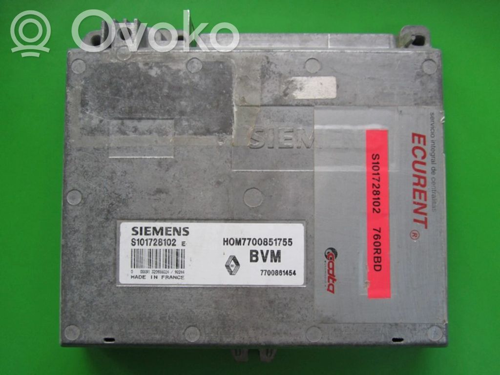 Engine control unit/module ECU   HOM7700851755,S101728102E