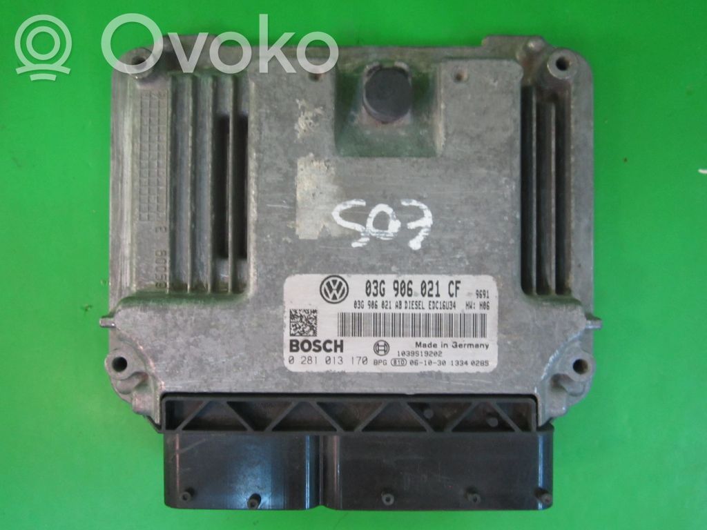 Engine control unit/module ECU   03G906021CF,0281013170