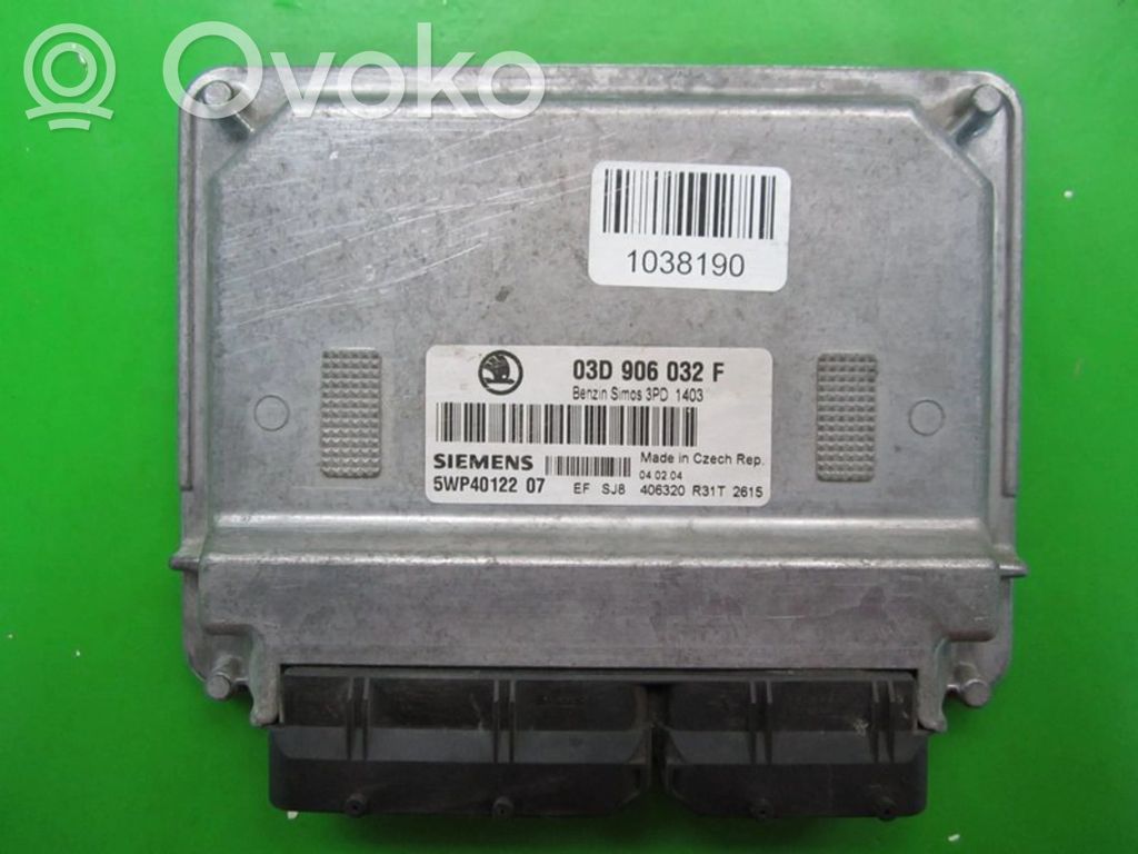 Engine control unit/module ECU   03D906032F,5WP40122