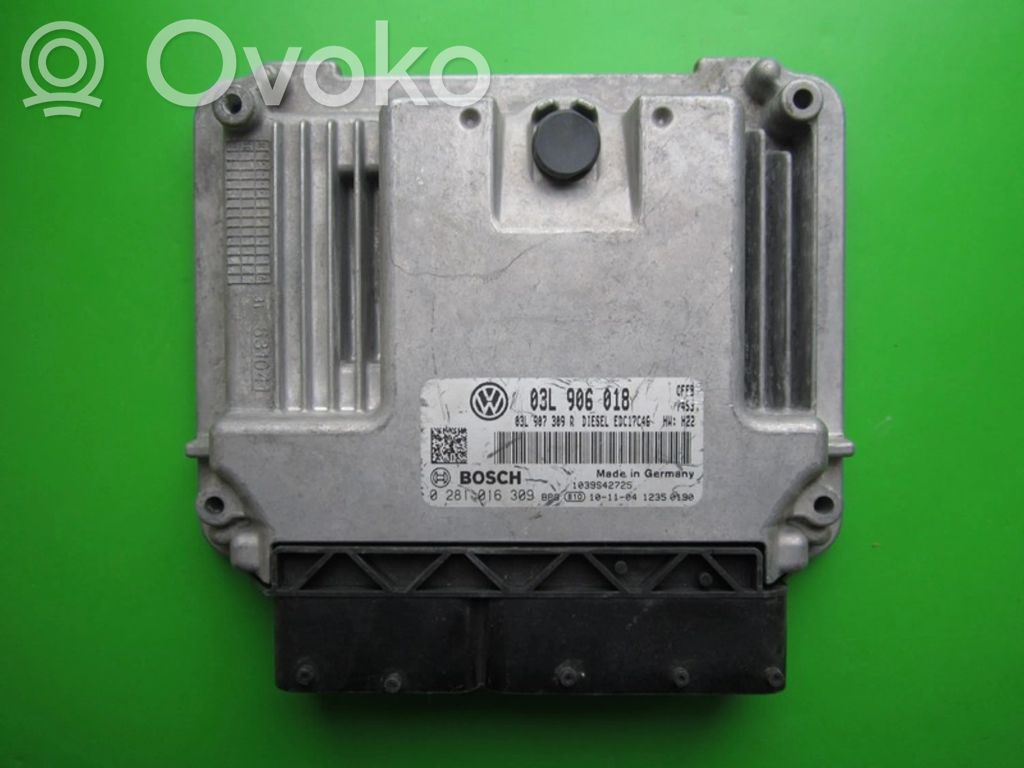 Engine control unit/module ECU   03L906018,0281016309