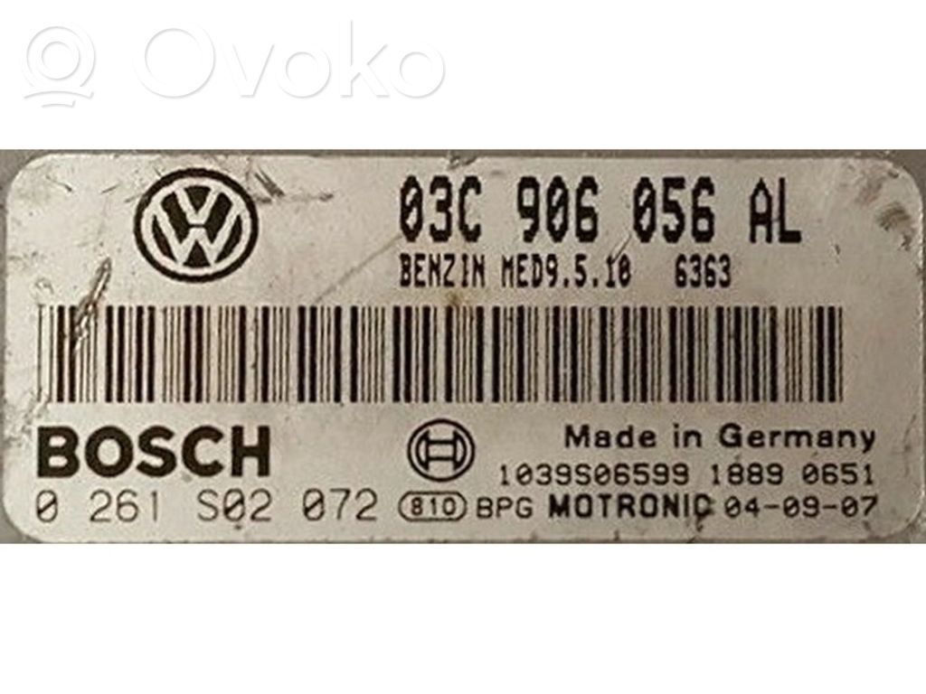 Engine control unit/module ECU   03C906056AL,0261S02072